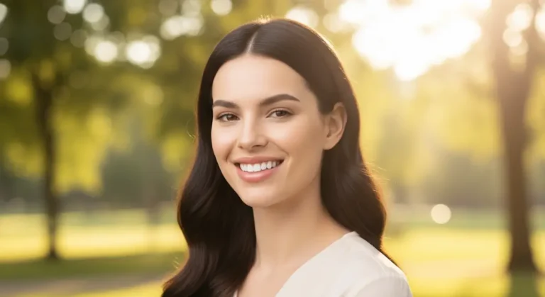 diş eti estetiği uygulanmıi genç kadın fotoğrafı